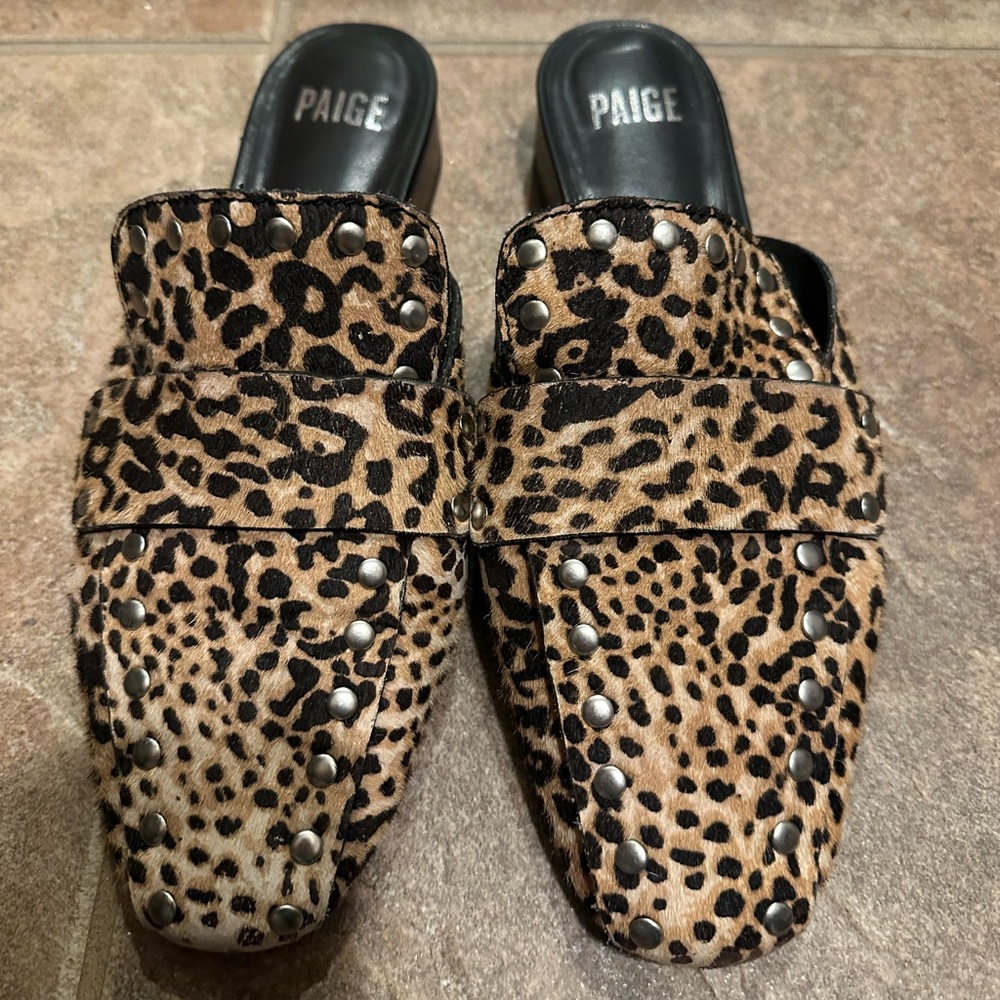 Paige Leopard Print Mules